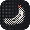 White on graphite, coral stem, Halftone