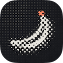 White on graphite, coral stem, Halftone