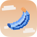 Blue Java on an apricot sky, Voxel